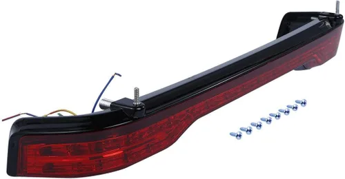 Miniatura 3 de TCMT Pestillos Negros de 10.7" para Maletero Cortado, Almohadilla de Respaldo, Luz Trasera LED con Señal de Giro Compatible con Harley Touring