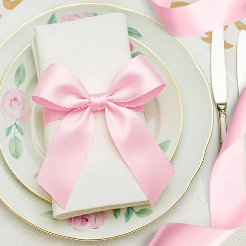 Miniatura 6 de Fullive Cinta rosa de 1 1/2 pulgadas, 30 yardas de cinta rosa para envolver regalos, cintas de satén de poliéster para el día de la madre