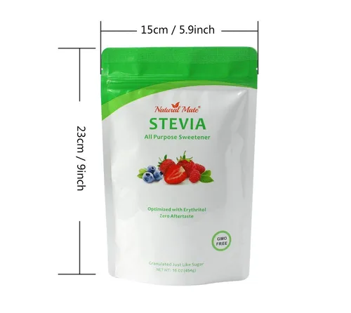 Miniatura 8 de Natural Mate Edulcorante sin calorías – Polvo granular orgánico de stevia mezclado con eritritol – Reemplazo de azúcar 2:1 para ceto, paleo, bajo IG