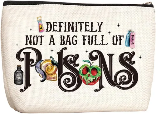 Wenboco Bolsa de cosméticos con temática de ratón de dibujos animados para mujeres, cumpleaños, esta chica corre en aperitivos, bolsa de maquillaje,