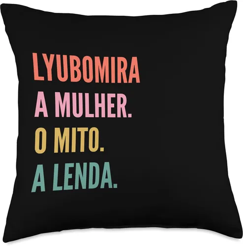 Miniatura 4 de Funny Portuguese First Name Design - Lyubomira Throw Pillow