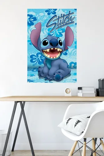 Miniatura 4 de Disney Lilo and Stitch - Póster de pared sentado, 34 pulgadas de largo x 22.4 pulgadas de ancho, versión sin marco