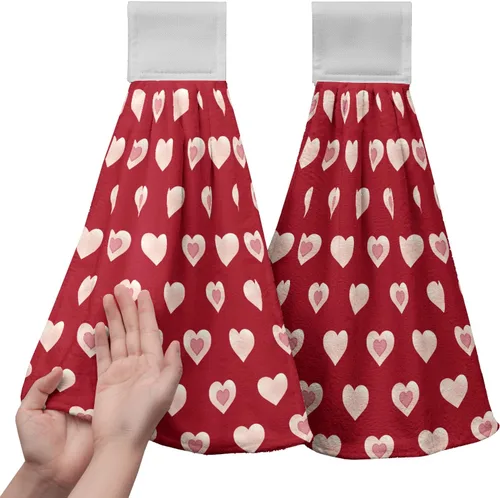 Miniatura 45 de America Stars - Juego de 2 toallas de cocina azules con lazo para colgar, patrióticas para colgar el 4 de julio, juego de 2 toallas de mano