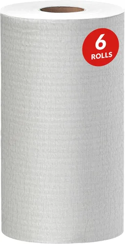 WypAll GeneralClean X60 - Toallitas de limpieza multitarea (35421), toallas fuertes y absorbentes, color blanco (130 hojas/rollo, 6 rollos, 780