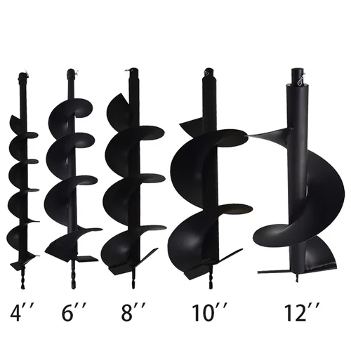 Miniatura 6 de kimllier Brocas de taladro de tierra de 12 pulgadas, taladro de eje de 3/4 pulgadas, apto para postes de valla de gas, excavadora de agujeros