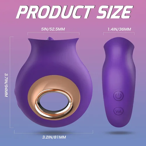 Miniatura 3 de Juguetes para adultos, vibrador de clítoris rosa, vibrador de juguete para lamer la lengua con 9 modos, recargable e impermeable, juguetes sexuales
