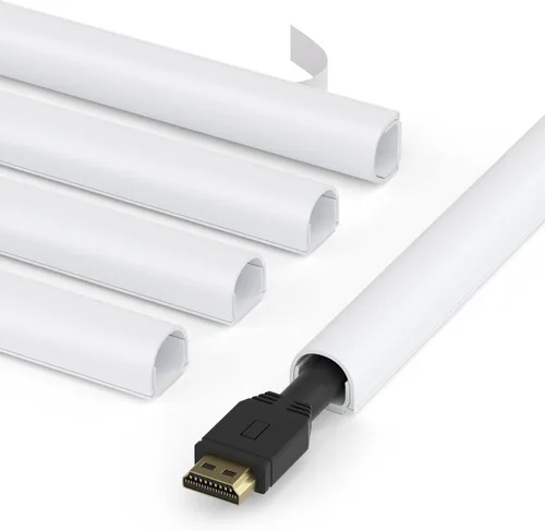 Miniatura 16 de ZhiYo Ocultador de cable de 39 pulgadas (3 piezas de 13 pulgadas de largo cada una), para 1-2 cables, cubiertas de cable autoadhesivas para cables