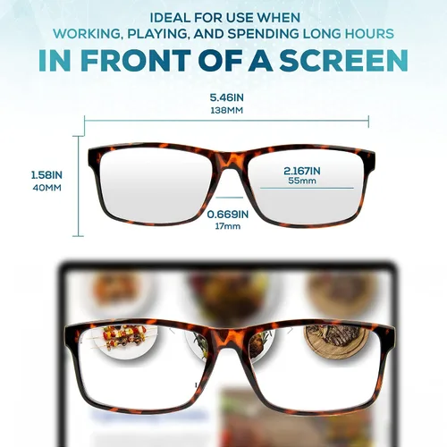 Miniatura 2 de Paquete de 2 lentes de bloqueo de luz azul – Antifatiga para monitor de computadora para juegos que evitan dolores de cabeza, Ámbar o amarillo