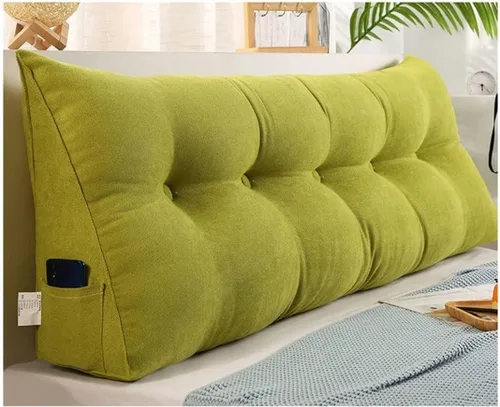 Miniatura 9 de Almohada triangular para cabecero, almohada de lectura con cuña para cabecero, almohada de lectura, almohada grande para cabecero, soporte de Gris