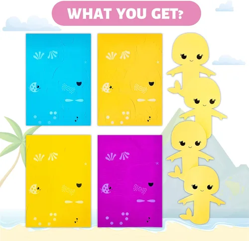 Miniatura 3 de VKPI Kit de regalo de 4 piezas de espuma EVA, creativo para hacer tus propias sirenas, proyectos de manualidades de papel de espuma de dibujos