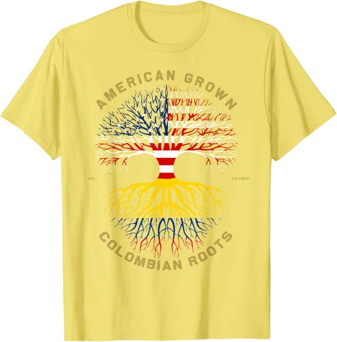 Miniatura 71 de Camiseta de regalo con la bandera de Estados Unidos con árbol de raíces colombianas