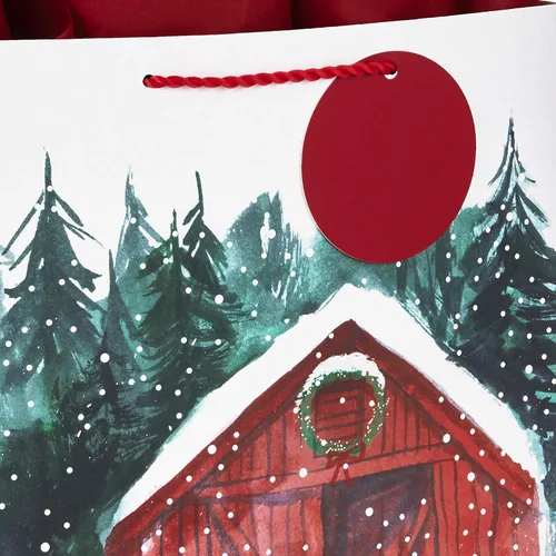 Miniatura 6 de Hallmark Surtido de bolsas de regalo de Navidad grandes de 13 pulgadas con papel de seda
