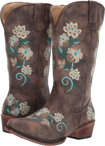 Miniatura 7 de ROPER Riley - Botas de moda florales para mujer, Marrón