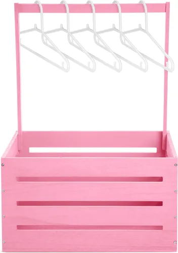 Miniatura 16 de Suzile Caja de madera para baby shower, cesta de madera para regalos con asa, ropa de niño y niña, caja de almacenamiento para revelación de género