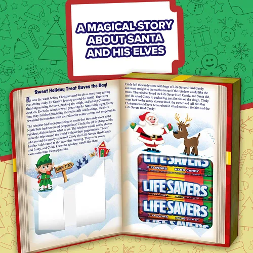 Miniatura 6 de LIFE SAVERS - Caja de regalo de cuentos dulces navideños de 5 sabores (6 rollos de caramelos)