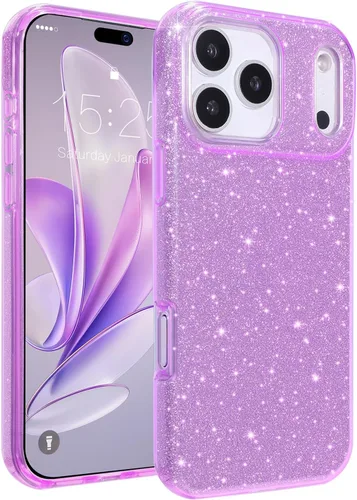 Miniatura 38 de MATEPROX - Funda compatible con iPhone Air de 6.5' [2025], carcasa protectora de 3 capas con purpurina brillante y tendencia, anti-arañazos y a