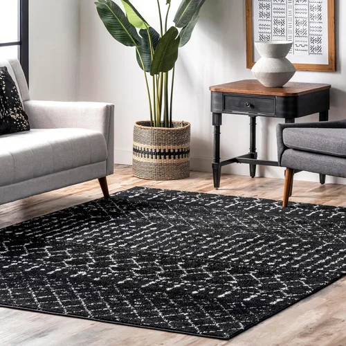 Miniatura 28 de nuLOOM Alfombra decorativa Blythe marroquí, 2 'x 3', gris oscuro