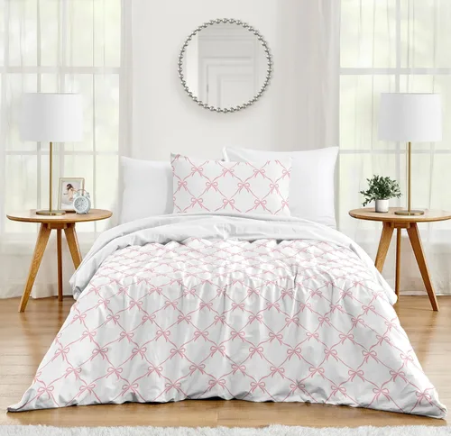 Miniatura 14 de Sweet Jojo Designs Juego de edredón individual de 2 piezas (flores de ciervos del bosque) para niñas, niños, ropa de cama para niños, cama en una