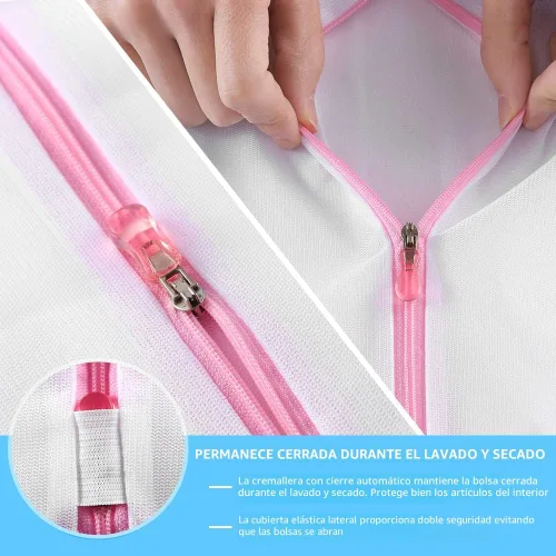 Miniatura 6 de GOGOODA - 7 bolsas de malla para lavandería, para prendas delicadas, con cremallera de alta calidad, bolsa organizadora y de almacenamiento