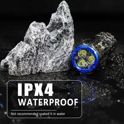 Miniatura 6 de Mini linterna LED portátil, recargable EDC pequeña linterna de bolsillo 6 modos de iluminación con clip magnético impermeable para camping
