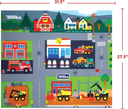 Miniatura 2 de TCG Toys Tonka Megamat Active Play - Alfombra de juego de fieltro con vehículo de personajes para preescolares y niños a partir de 3 años