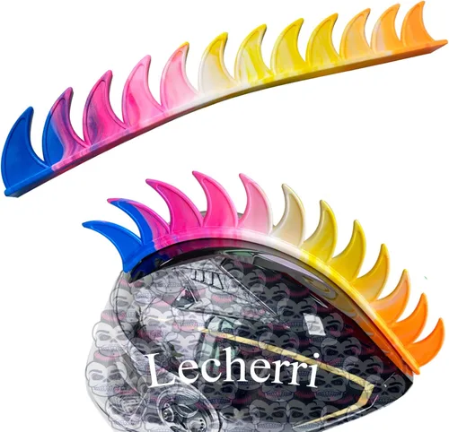 Miniatura 16 de Mohawk de silicona para decoración de casco, accesorios Hawk, 1 unidad para motocicleta, bicicleta, esquí (casco no incluido)