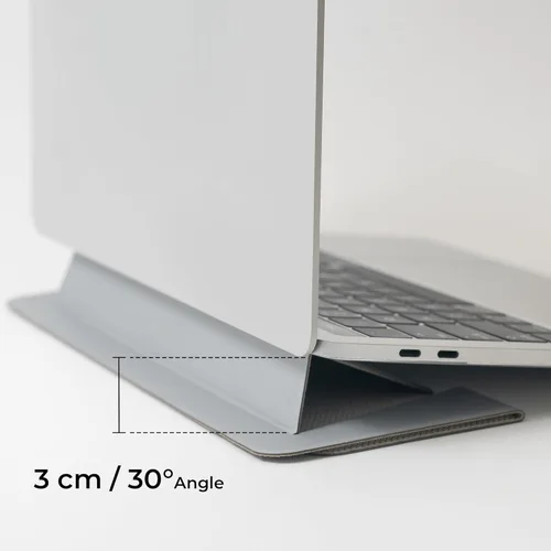 Miniatura 5 de SenseAGE Soporte para computadora portátil para escritorio, oficina, soporte ergonómico para portátil, soporte plano de viaje plegable y portátil