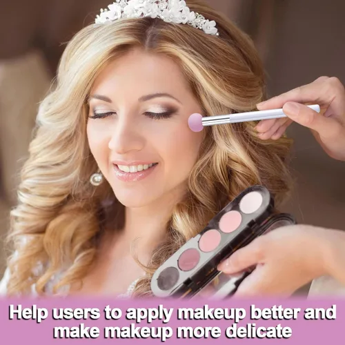 Miniatura 6 de PAGOW 6 aplicadores de maquillaje de esponja con asa, aplicadores de sombra de ojos de esponja, cepillo de esponja para sombra de ojos, brochas