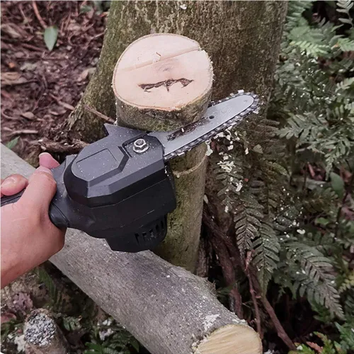 Miniatura 6 de Laecabv - Mini motosierra eléctrica portátil inalámbrica de 4 pulgadas, alimentada con batería, 1.5 libras de peso ligero, tijeras de podar