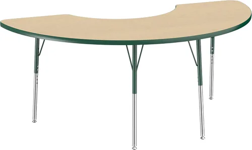 Miniatura 31 de FDP Clover Mesa de Actividades Escolar y de Oficina (48 x 48 pulgadas), patas estándar con deslizadores giratorios para entornos de asientos