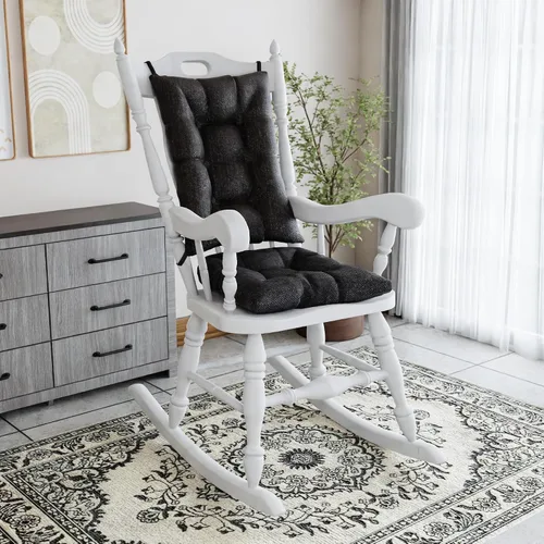 Miniatura 9 de Klear Vu The Gripper - Juego de cojines antideslizantes para silla mecedora con acolchado grueso, incluye almohadilla de asiento y almohada