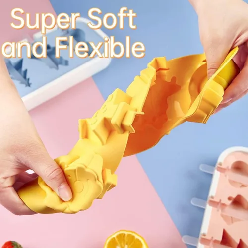 Miniatura 3 de Juego de 4 moldes para hacer paletas de helados, moldes para hacer helados, accesorios de cocina, fácil liberación, leche materna, reutilizable, sin