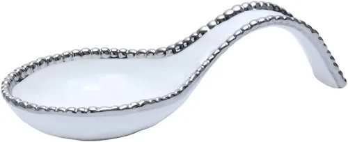 Miniatura 8 de Pampa Bay Golden Salerno - Cuchara de porcelana chapada en titanio (plata)