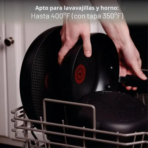 Miniatura 7 de T-Fal Ultimate - Sartén antiadherente de aluminio anodizado duro con tapa de 12 pulgadas, apta para horno y parrilla 400°F, tapa segura 350°F
