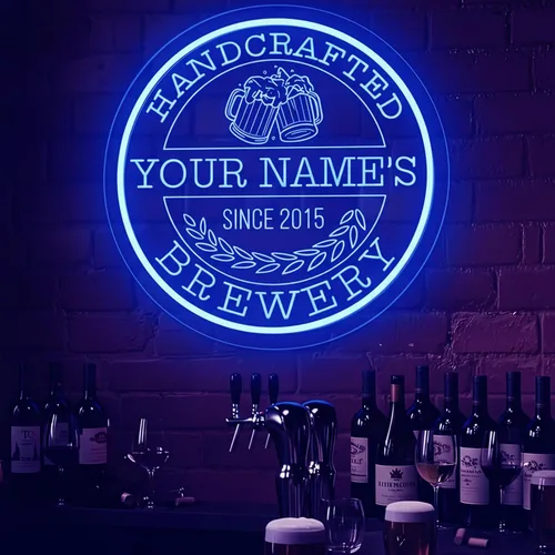 Miniatura 18 de Letrero de barra de neón personalizado para bar en casa, hecho a mano, regulables, personalizables, barras de neón 3D, letrero de luz de cerveza