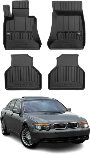 Miniatura 12 de OMAC Alfombrillas de carga premium para BMW Serie 7 E66 Sedan 2002-2008 TPE Negro
