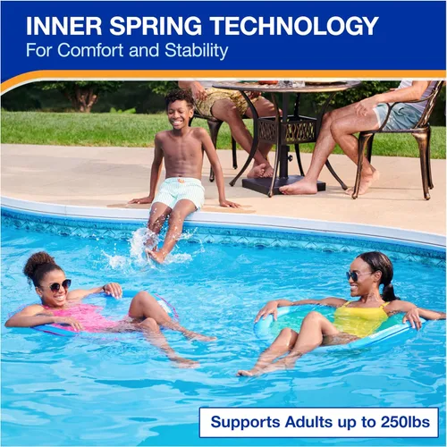 Miniatura 4 de SwimWays Spring Float Premium Papasan Pool Lounger, Inflatable Pool Floats Adult with Fast Inflation for Ages 15 & Up Papasan Sky Blue