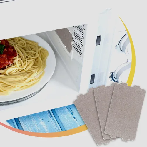 Miniatura 7 de 5 piezas de cubierta de guía de ondas de microondas, rebanada de mica, aislamiento térmico universal para microondas, cubierta de guía de ondas