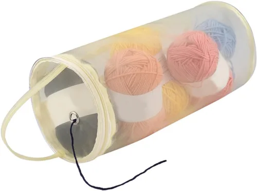 Miniatura 6 de Housoutil Bolsa de almacenamiento de hilo de punto Bolsa de almacenamiento de lana de malla Accesorios de ganchillo Organizador de asas