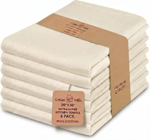 Miniatura 52 de Urban Villa Toallas de cocina 100% algodón, paquete de 6, altamente absorbentes, de secado rápido, súper suaves, de primera calidad, para cocina