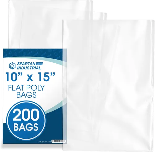 Miniatura 12 de Bolsas de polietileno planas de extremo abierto de 9 x 12 pulgadas (200 unidades) – Bolsas transparentes de plástico de 1.1 mil para embalaje