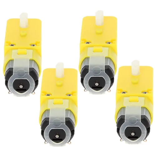 Miniatura 6 de Fielect Motor eléctrico de CC de 3 a 6 V TT Motor de engranajes 1:120 de doble eje para Arduino Smart Car Robot Juguetes Coches Modelos de chasis