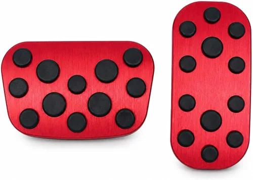 Miniatura 33 de Accesorios interiores personalizados para Nissan Sentra 2020 2021 2022, cubiertas de pedal de acelerador de gas de aleación de aluminio, Rojo