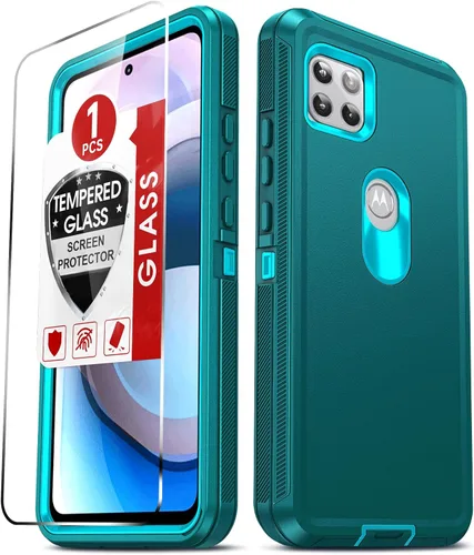 Miniatura 10 de LeYi Funda para Motorola One 5G Ace: Moto G 5G (2020): Funda resistente 3 en 1, funda resistente 3 en 1, funda para teléfono celular a prueba
