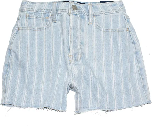 Hollister Pantalones cortos de mezclilla para mujer de talle ultra alto How-7