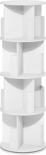 Miniatura 18 de Furinno ECON - Estantería apilable 2 en 1, estantería esquinera de 4 niveles con estante de exhibición, 16.1 x 16.1 x 49.1 pulgadas, para sala