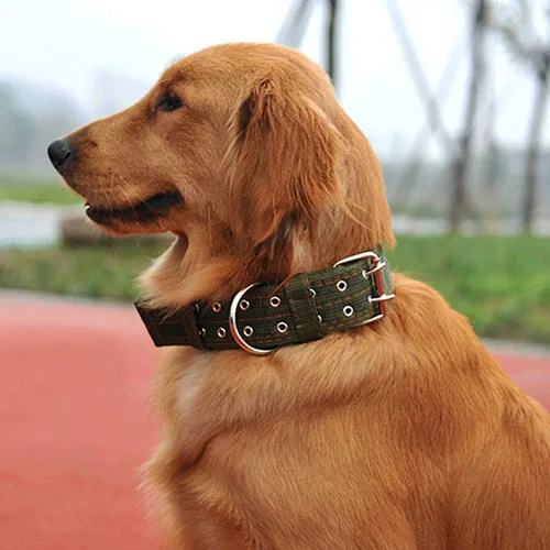 Miniatura 5 de Love Dream Collar militar ajustable para perro, collares tácticos de nailon con anillo en D de metal y hebilla para perros grandes y extragrandes