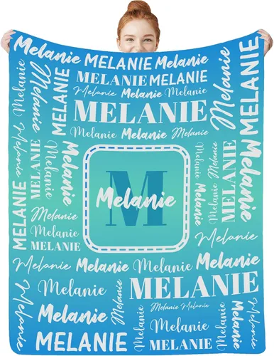 Miniatura 41 de Manta personalizada con nombre para bebés, niños y niñas, mantas de bebé personalizadas con nombre para adultos y niños, manta personalizada