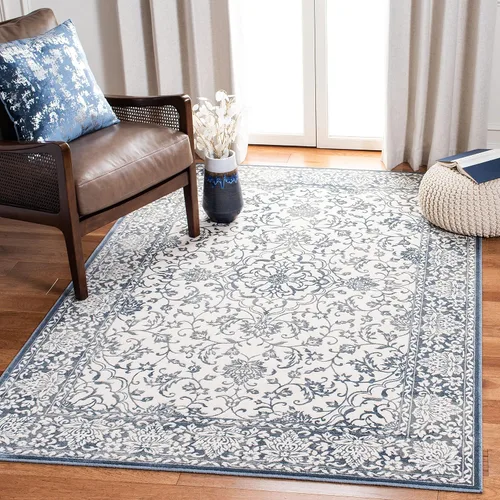 Miniatura 8 de SAFAVIEH Noble Collection - Alfombra de pasillo, 2 pies 2 pulgadas x 6 pies, marrón y crema, diseño de viscosa envejecida, ideal para zonas de alto