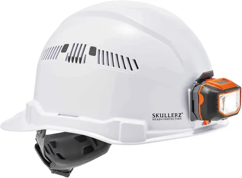 Miniatura 2 de Ergodyne - 60146 Casco Ventilado con Luz, Estilo Gorra, Suspensión de Trinquete, Clase C, Skullerz 8972LED Blanco